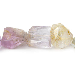 Kunzite faceted nuggets 8 inches 10 beadsAA (ONLINE ORDER ONLY)