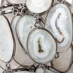 20x18-31x19mm Solar Quartz Faceted Nuggets Black Gold over .925 Bezel Set Chain (ONLINE ORDER ONLY)