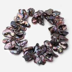 21-30mm Peacock Top Drill Ultra Keshi Freshwater Pearls 15 inch 52 Beads (ONLINE ORDER ONLY)