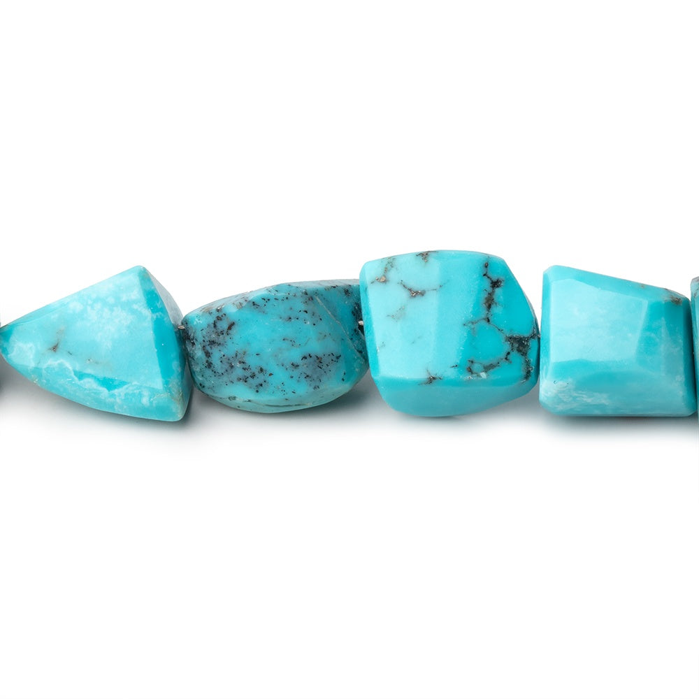 9-16mm Turquoise Faceted Nugget Beads 9 inch 17 pieces (ONLINE ORDER ONLY)