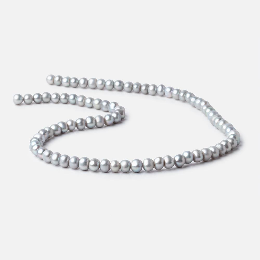 6-7mm Silver Baroque Freshwater Pearl Strand 16 inch 78 beads AA (ONLINE ORDER ONLY)