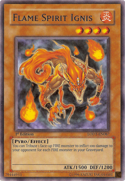 Flame Spirit Ignis [LODT-EN087] Rare (ONLINE ORDER ONLY)