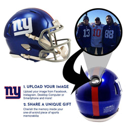 New York Giants NFL Mini Helmet - Picture Inside (Online Order Only) (ONLINE ORDER ONLY)