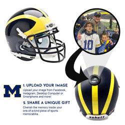 Michigan Wolverines College Football Collectible Mini Helmet - Picture Inside (Online Order Only) (ONLINE ORDER ONLY)