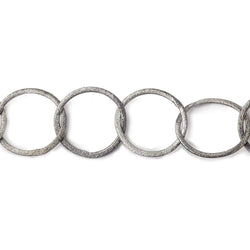 21mm&23x21mm Black Gold Plated Brushed Round &Oval Link Chain by the foot