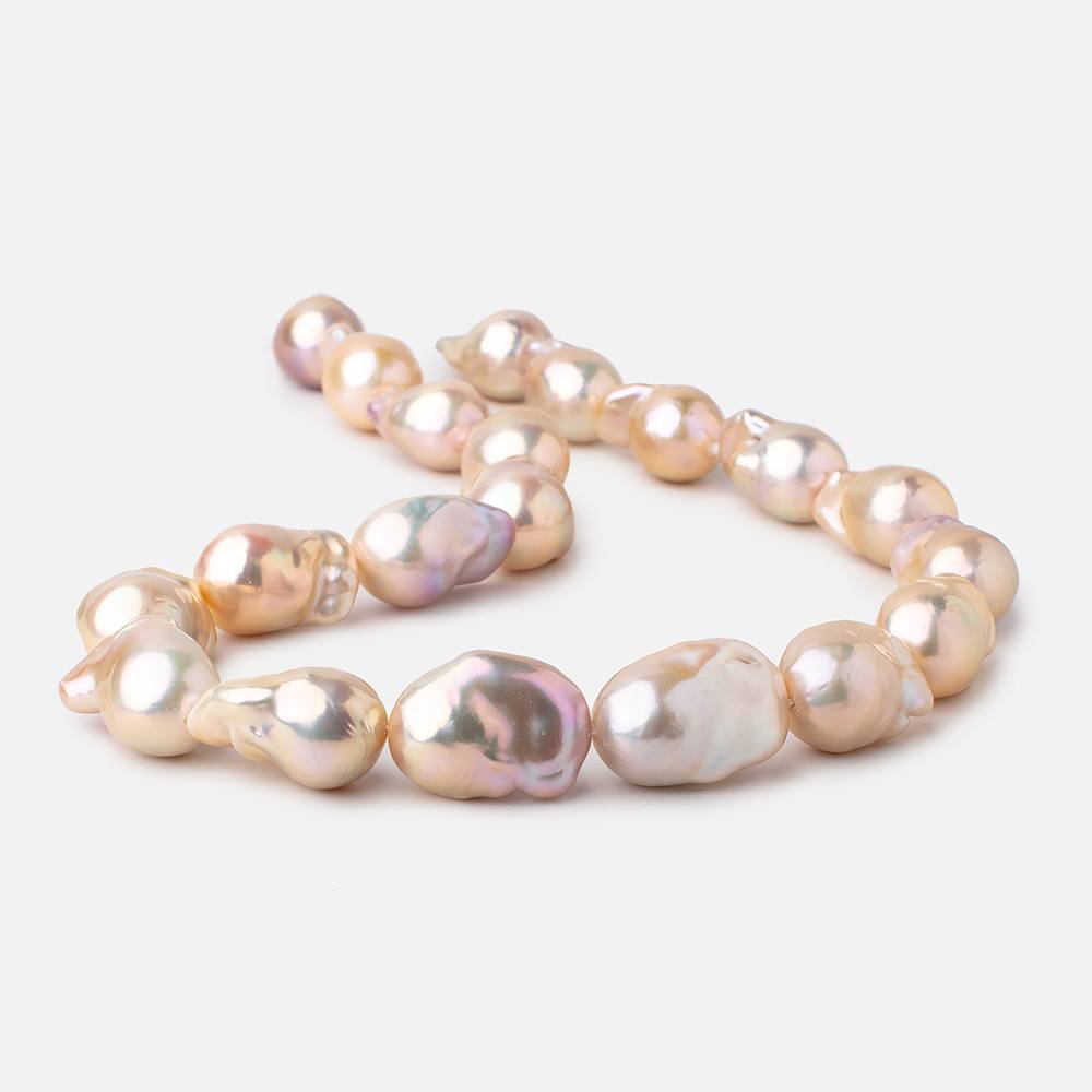 21x14-24x15mm Peach Ultra Baroque Freshwater Pearls 18 inch 18 pieces (ONLINE ORDER ONLY)