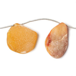 21x16-35x17mm Mango Yellow Agate Drusy Freeform Beads 11 pieces (ONLINE ORDER ONLY)
