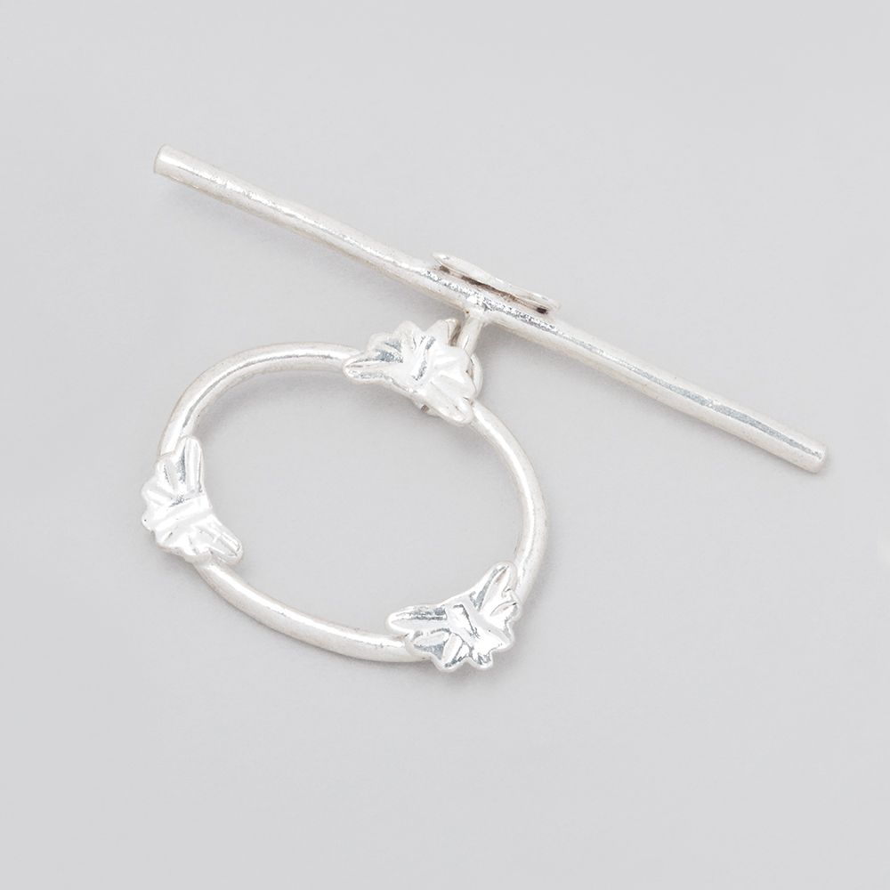 21x24mm Sterling Silver Oval Butterfly Toggle 1 piece (ONLINE ORDER ONLY)