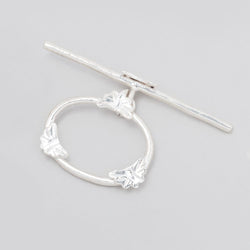 21x24mm Sterling Silver Oval Butterfly Toggle 1 piece (ONLINE ORDER ONLY)