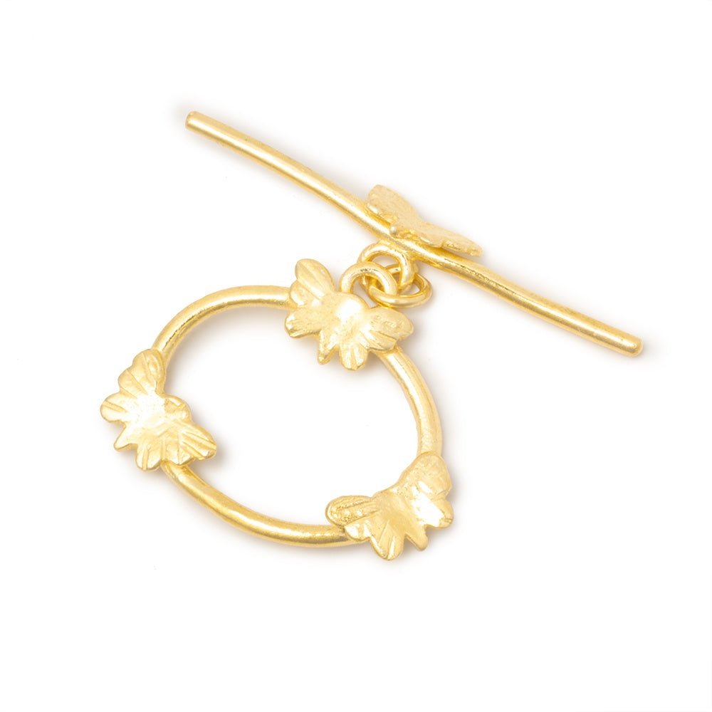 21x26mm Vermeil Oval Butterfly Toggle 1 piece (ONLINE ORDER ONLY)
