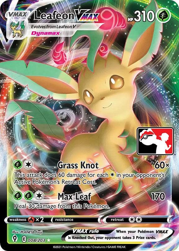 Leafeon VMAX (008/203) [Prize Pack Series One] (Online Only)