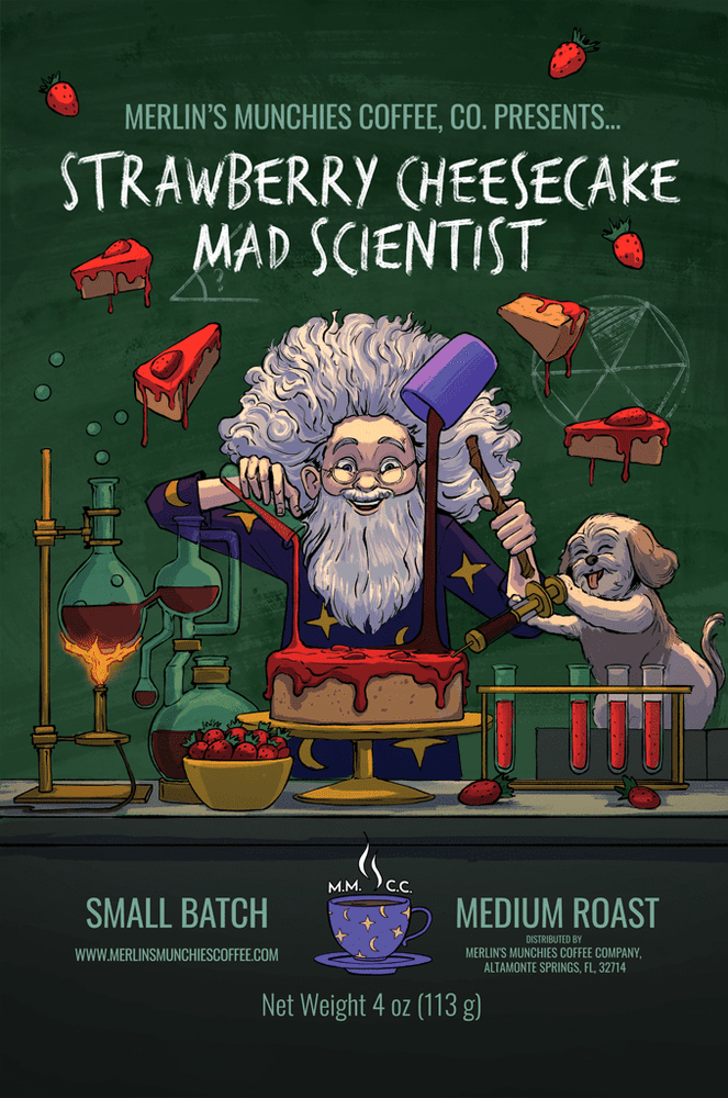 DECAF Strawberry Cheesecake Mad Scientist 12oz (ONLINE ORDER ONLY)