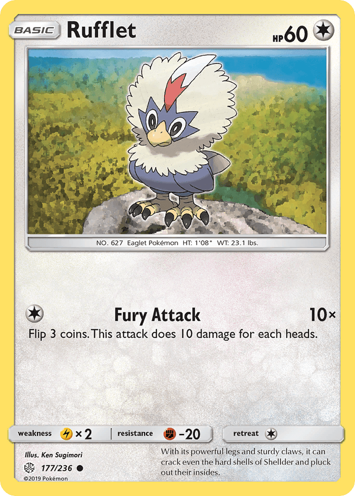 Rufflet (177/236) [Sun & Moon: Cosmic Eclipse] (Online Only)