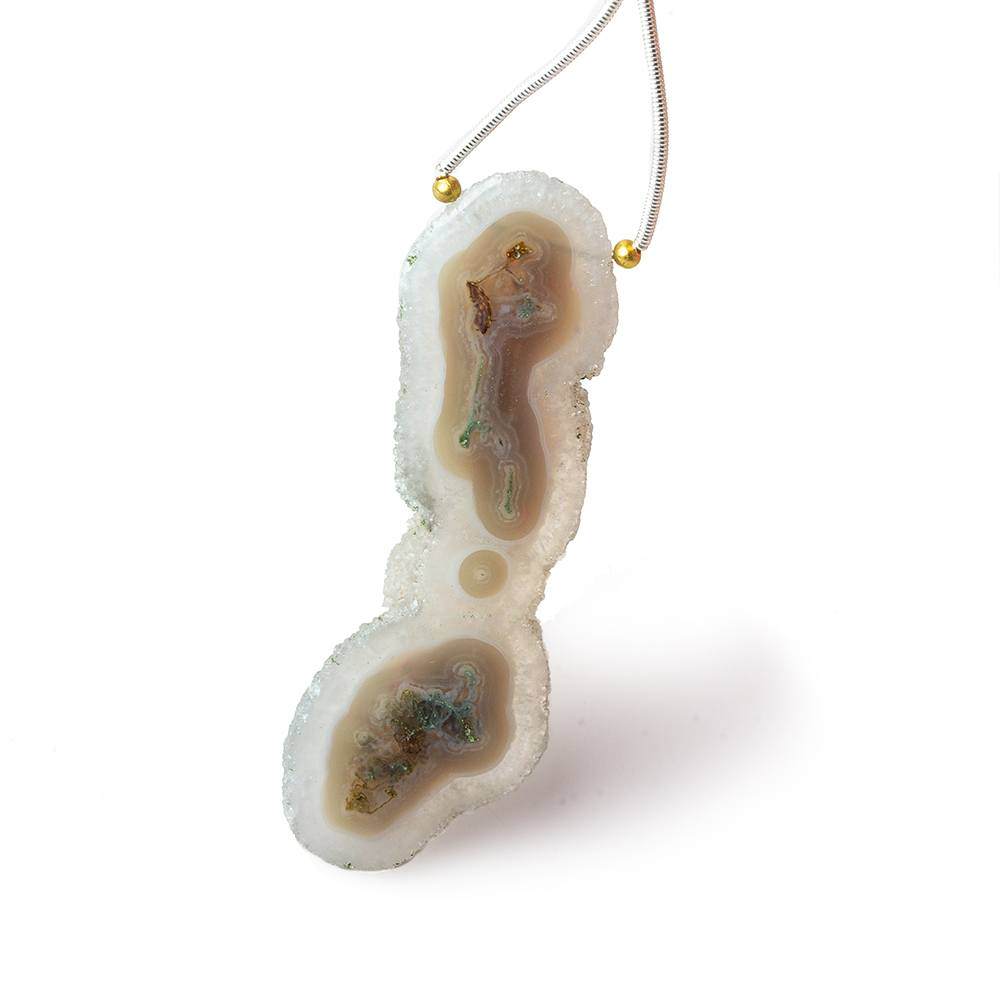 2.25x0.75 inch Solar Quartz Natural Slice Focal Bead 1 piece (ONLINE ORDER ONLY)