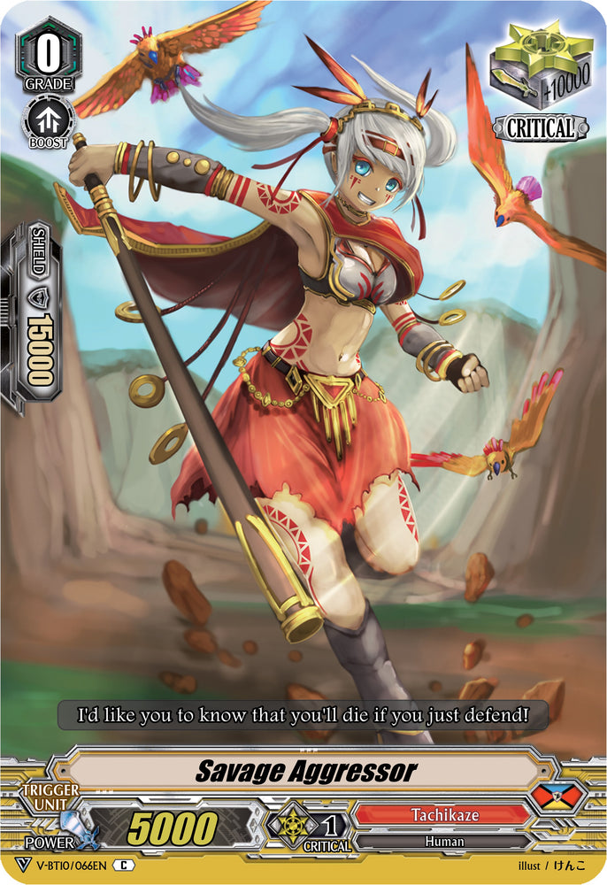 Savage Aggressor (V-BT10/066EN) [Phantom Dragon Aeon]