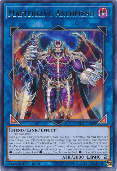 Masterking Archfiend [EXFO-EN090] Rare (ONLINE ORDER ONLY)