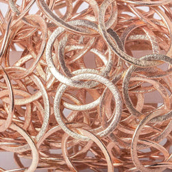 22mm and 18mm Rose Gold plated Brushed Round Link Chain (ONLINE ORDER ONLY)