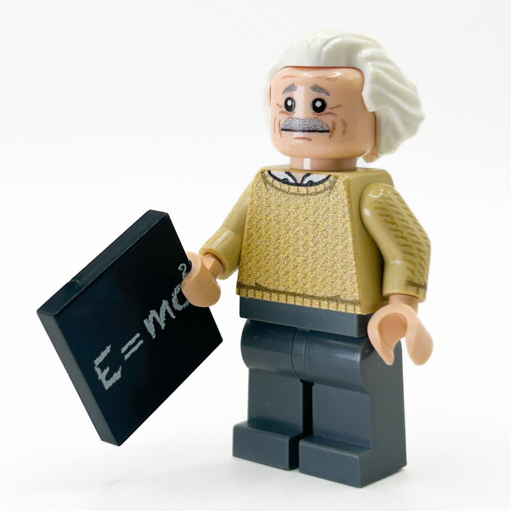 Albert Einstein Minifig made using LEGO parts - B3 Customs (Online Order Only)