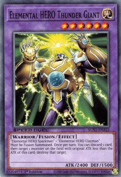 Elemental HERO Thunder Giant [SGX1-ENA22] Common (ONLINE ORDER ONLY)