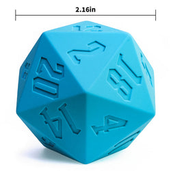 Large Blue Silicone d20 Dice 55mm | RPG Dice Novelty Piece (Online Only)