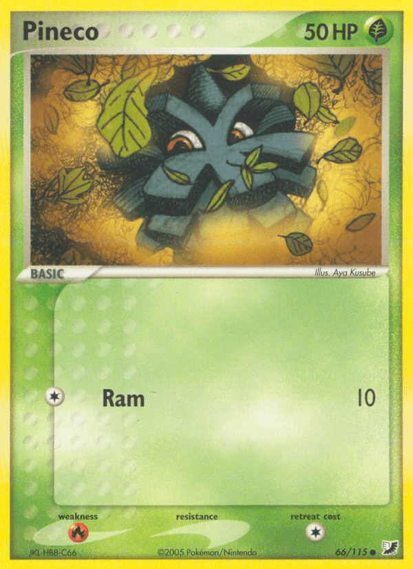 Pineco (66/115) [EX: Unseen Forces] (Online Only)