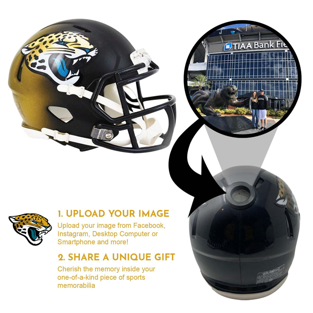 Jacksonville Jaguars NFL Mini Helmet - Picture Inside (Online Order Only) (ONLINE ORDER ONLY)