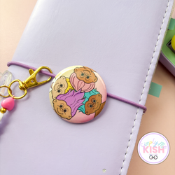 Bejeweled Trolls| Badge|  Pin Back Button (ONLINE ORDER ONLY)