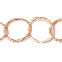 23mm Copper Brushed Round Link Chain