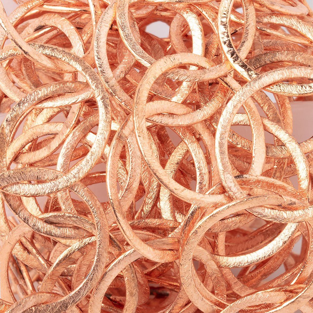 23mm Copper Brushed Round Link Chain