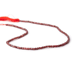2.3mm Garnet Micro Faceted Cube Beads 12.5 inch 142 pieces (ONLINE ORDER ONLY)