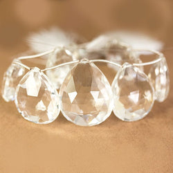23x17-35x27mm Crystal Quartz Faceted Pears (ONLINE ORDER ONLY)