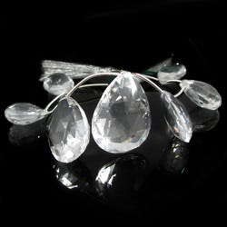 23x17-35x27mm Crystal Quartz Faceted Pears (ONLINE ORDER ONLY)