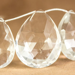 23x17-35x27mm Crystal Quartz Faceted Pears (ONLINE ORDER ONLY)