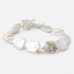 23x19-27x21mm Rosé White Rectangle Freshwater Pearls 15 inch 14 beads AA (ONLINE ORDER ONLY)