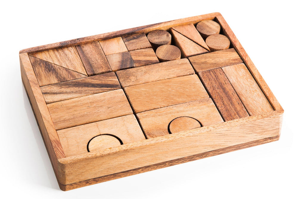 Natural Wooden Building Block Set (Online Order Only)