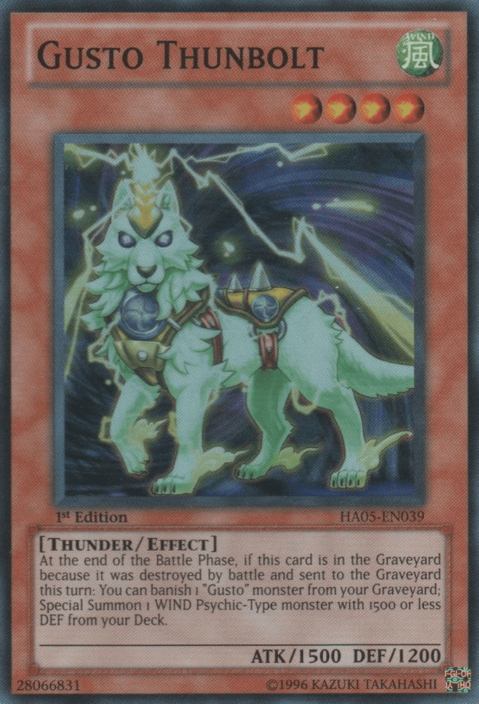 Gusto Thunbolt [HA05-EN039] Super Rare (ONLINE ORDER ONLY)
