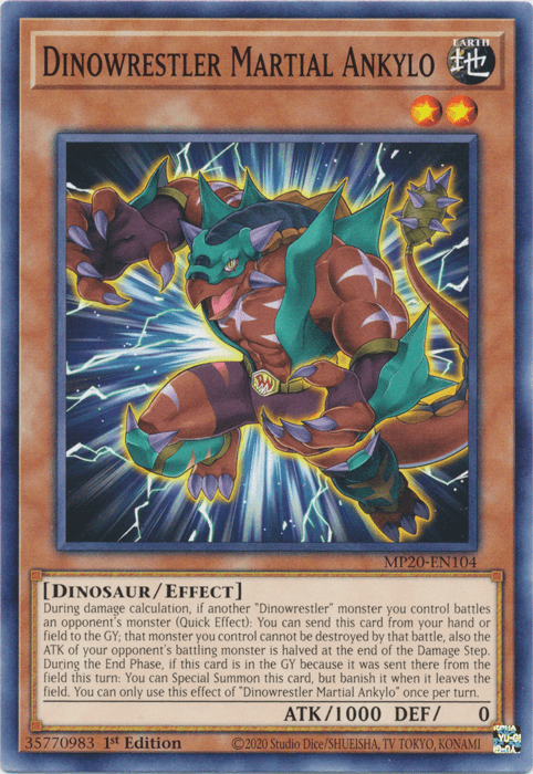 Dinowrestler Martial Ankylo [MP20-EN104] Common (ONLINE ORDER ONLY)