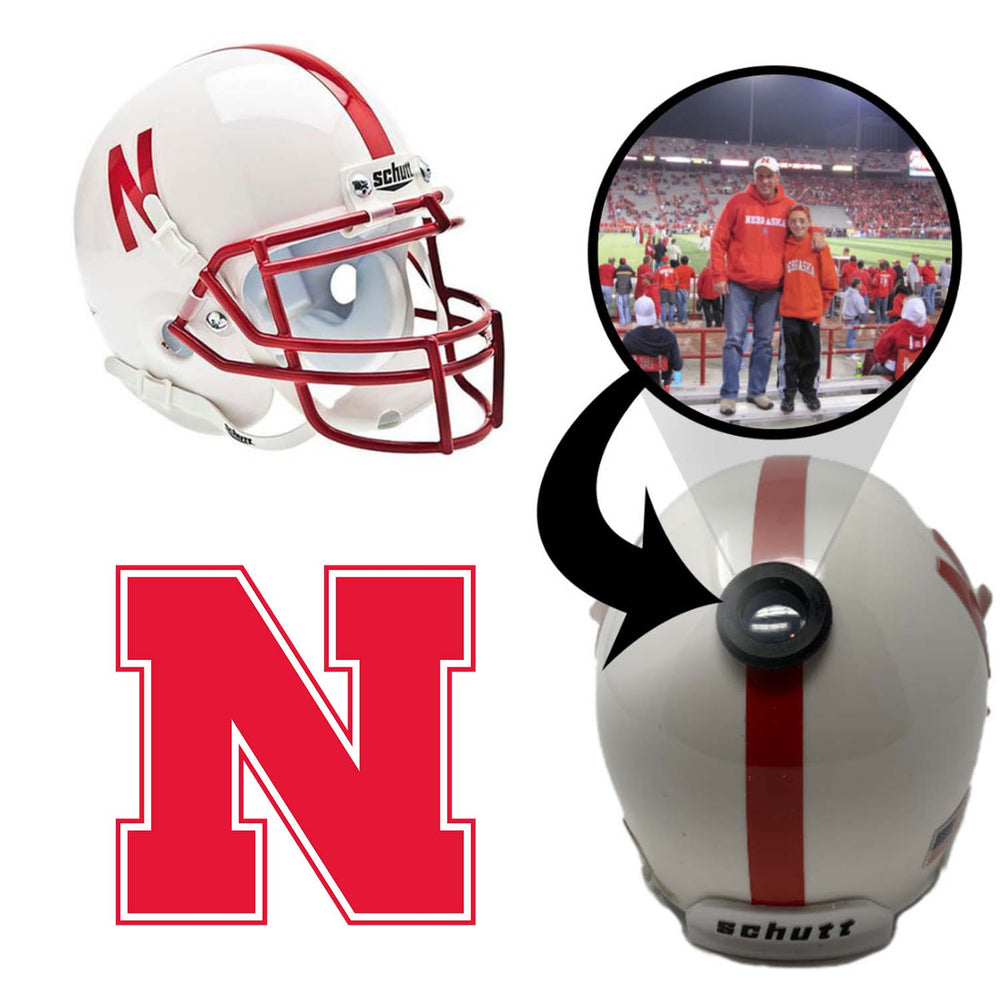 Nebraska Cornhuskers College Football Collectible Mini Helmet - Picture Inside - FANZ Collectibles (Online Order Only) (ONLINE ORDER ONLY)