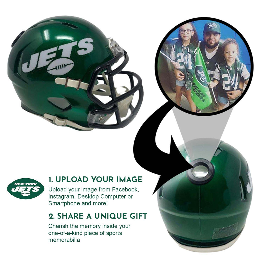 New York Jets NFL Mini Helmet - Picture Inside (Online Order Only) (ONLINE ORDER ONLY)