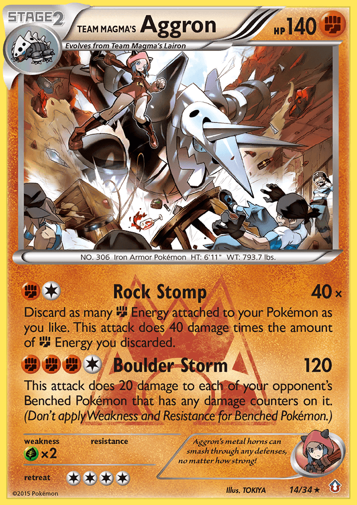 Team Magma's Aggron (14/34) [XY: Double Crisis] (Online Only)