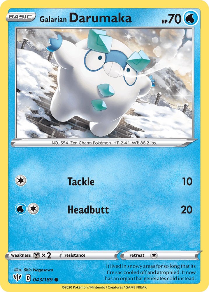 Galarian Darumaka (043/189) [Sword & Shield: Darkness Ablaze] (Online Only)