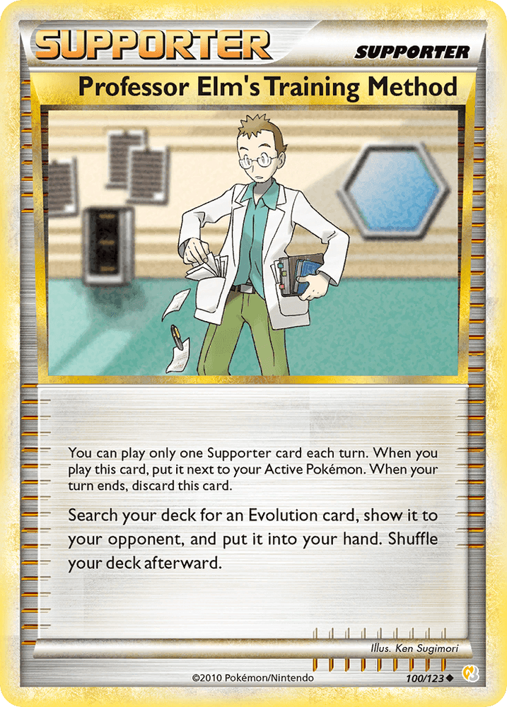 Professor Elm's Training Method (100/123) [HeartGold & SoulSilver: Base Set] (Online Only)