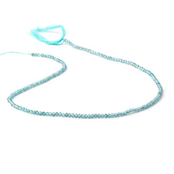 2.4mm Blue Zircon Micro Faceted Rondelle Beads 13 inch 160 pieces AA (ONLINE ORDER ONLY)