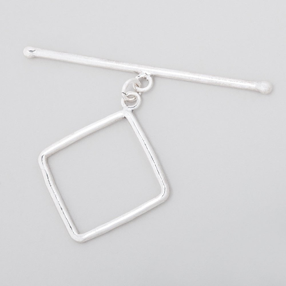 24mm Sterling Silver Diamond Shape Toggle 1 piece (ONLINE ORDER ONLY)