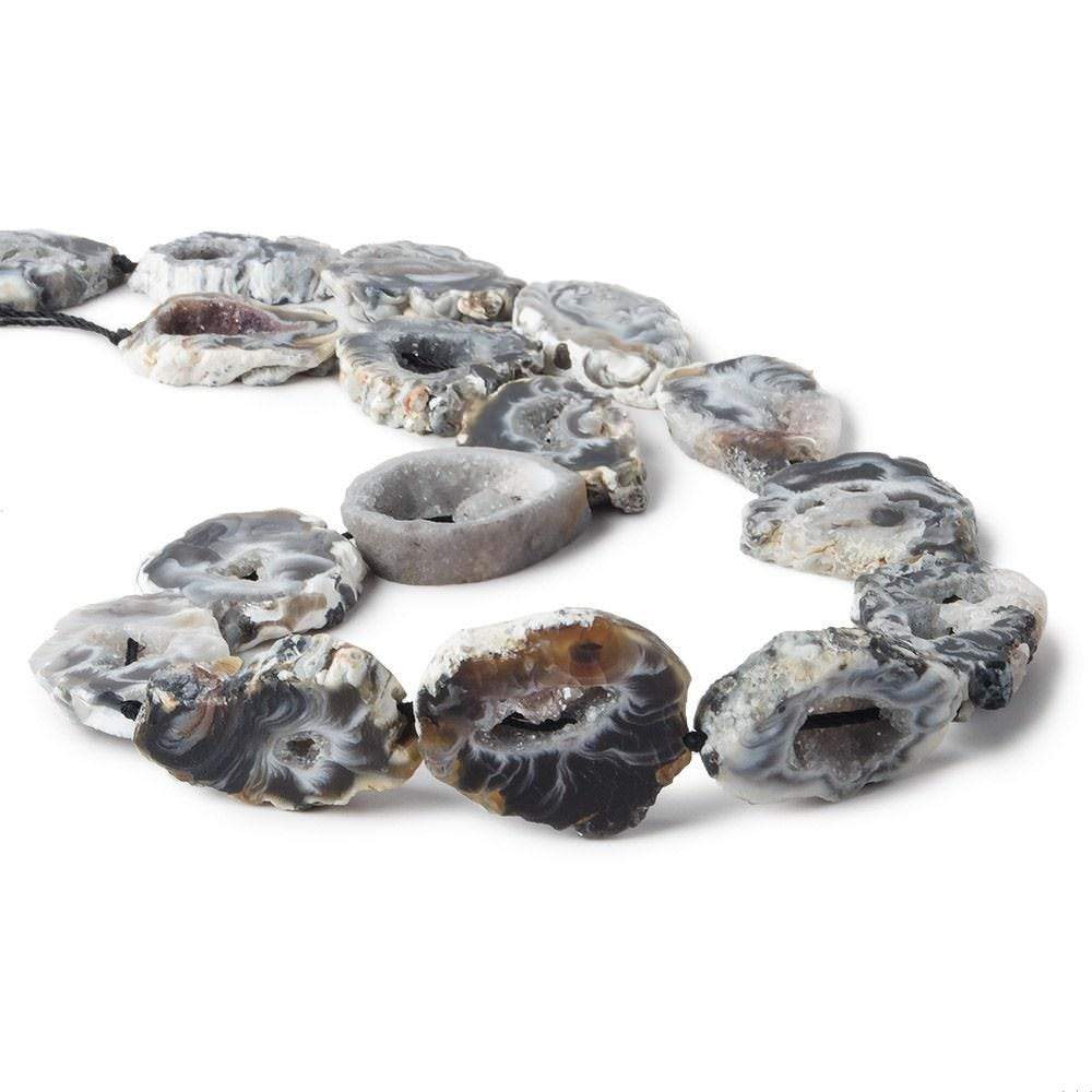 24x17-28x25mm  Multi Color Occo Agate Drusy slice beads 17 inch 16 pieces (ONLINE ORDER ONLY)
