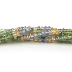 2.5-3.5mm Multi Color Sapphire Faceted Rondelles 16 inch 209 Beads