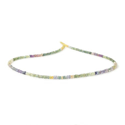 2.5-3.5mm Multi Color Sapphire Faceted Rondelles 16 inch 209 Beads