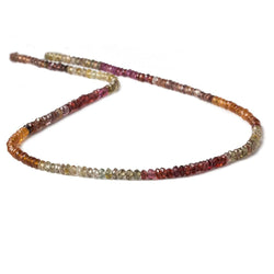 2.5-3mm Multi Gemstone Faceted Rondelle 14 inch 244 pieces (ONLINE ORDER ONLY)