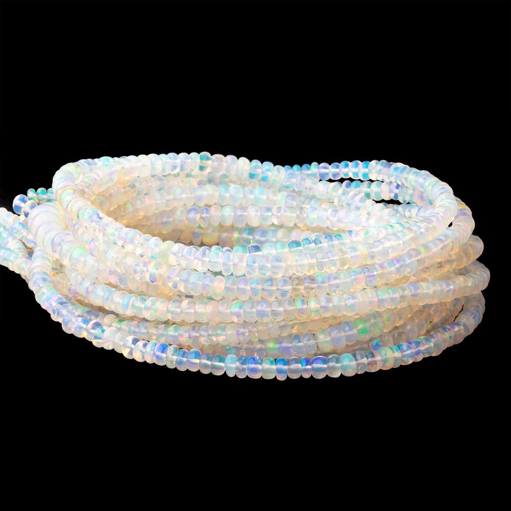 2.5-4mm Ethiopian Opal Plain Rondelle Beads 16 inch 168 pieces (ONLINE ORDER ONLY)