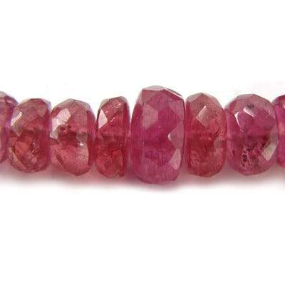 2.5-4mm Ruby Faceted Rondelles 16 inch 207 pieces (ONLINE ORDER ONLY)
